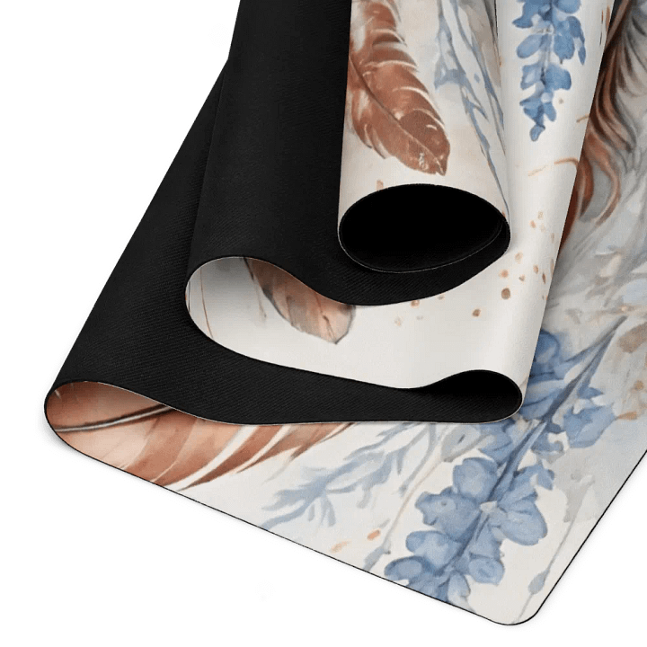 Gold Dust Feather Serenity Yoga Mat product image (2)