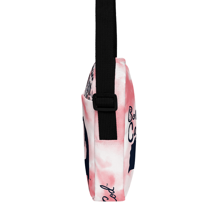 BOURNE to Cape Cod™ | Crossbody Bag | BRN.2C.C.™ | Utility On-the-Go | Coastal Cool Meets Everyday Carry | Navy Logos on Pink Tie-Dye🌊🎒 product image (2)