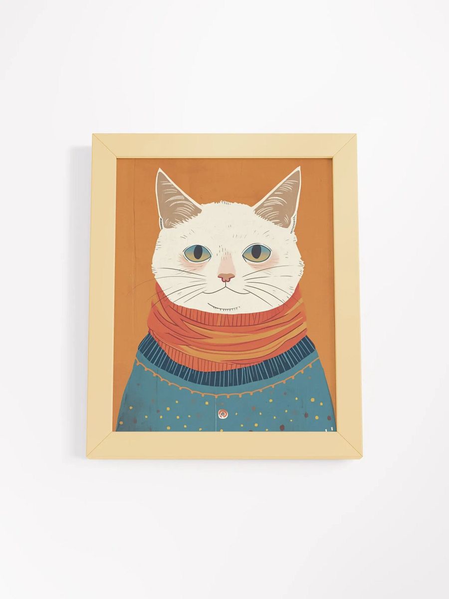 Whiskered Wanderer Framed Matte Poster product image (2)