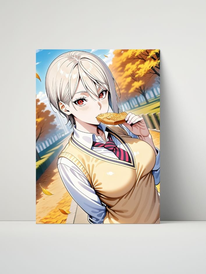 Food Wars Alice Autumn Taiyaki – Glossy 8x10 Metal Print product image (1)