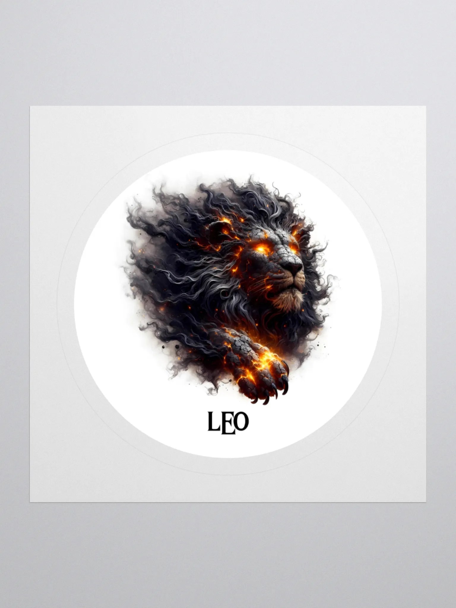Mythical Leo Zodiac Round Sticker product image (2)