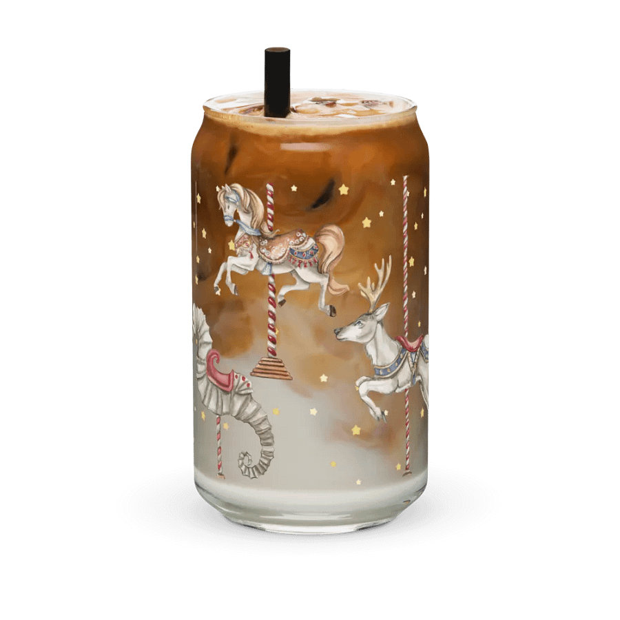 Midnight Circus Carousel Glass Can | 16oz – Unique & Stylish Drinkware product image (12)