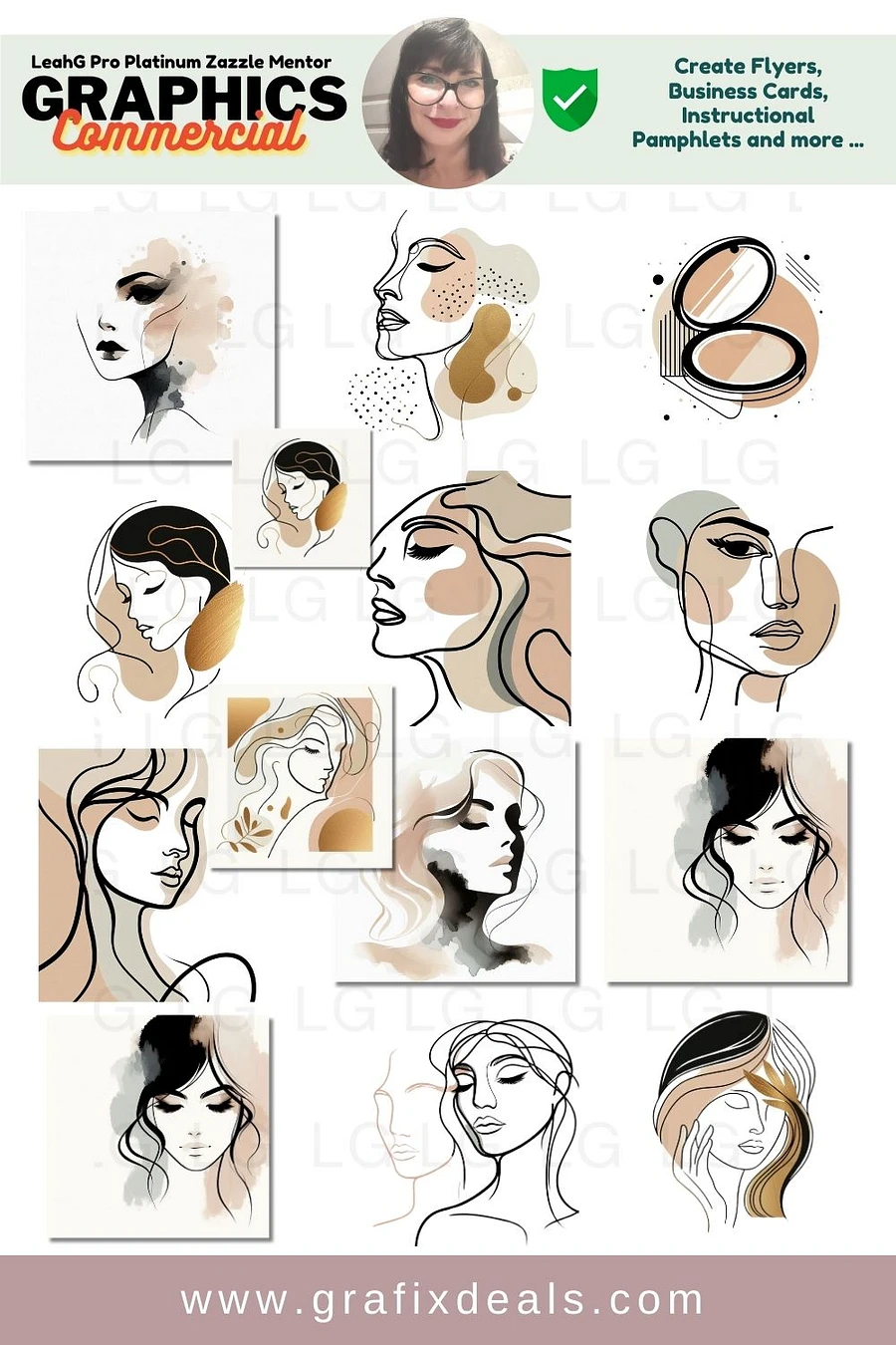 Beauty Branding Assets Print on Demand Trends Niche Guide | How to Design Best-Selling Beauty Products for Zazzle | Zazzle Trends Guide and 45 x Commercial Clipart product image (2)