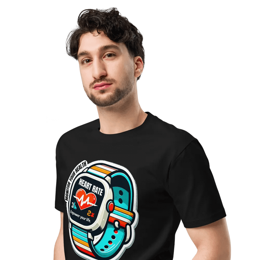 Heart Rate Monitor Smartwatch Illustration T-Shirt product image (5)