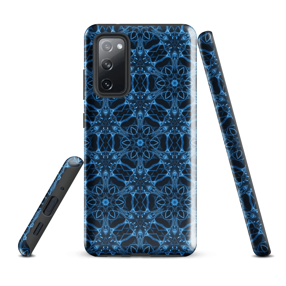 Tough Phone Case for Samsung® - Blue Hex Geometric Neural Network Pattern product image (1)