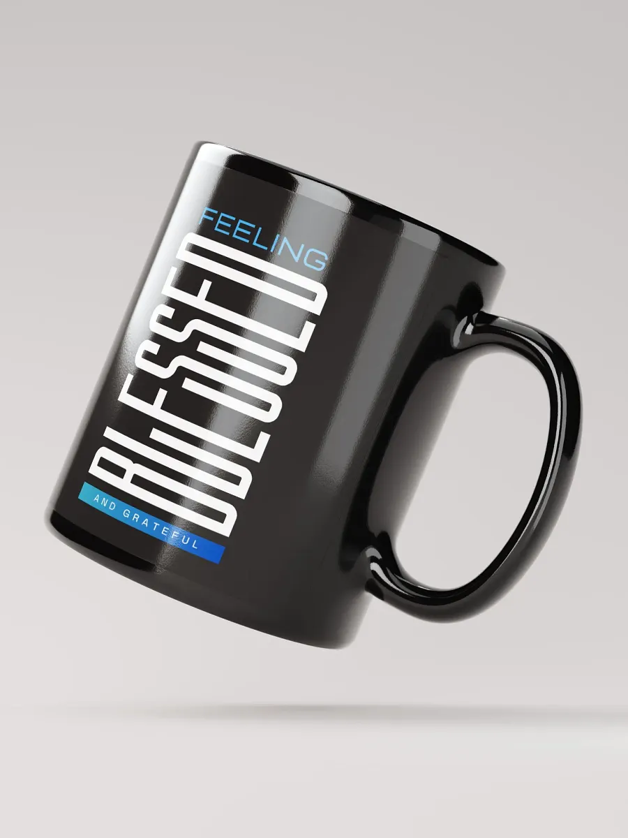 Feeling Blessed Black Glossy Mug product image (4)