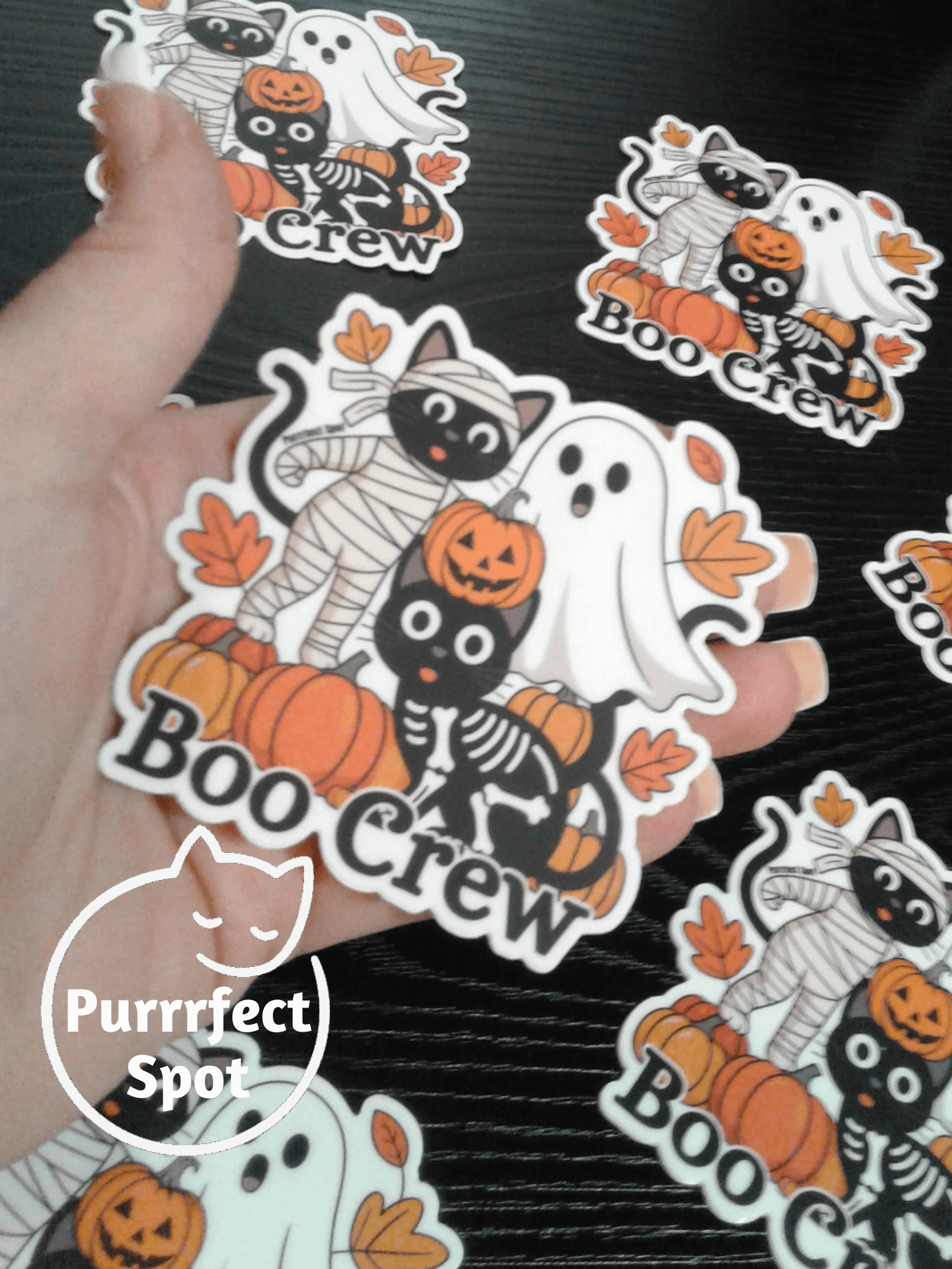 Boo Crew Cat Sticker 🎃🐾👻 product image (1)