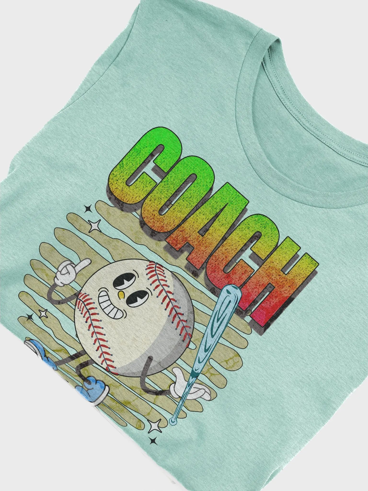 Retro Mascot Coach Lets Go Baseball Happy Ballgame T-Shirt product image (3)