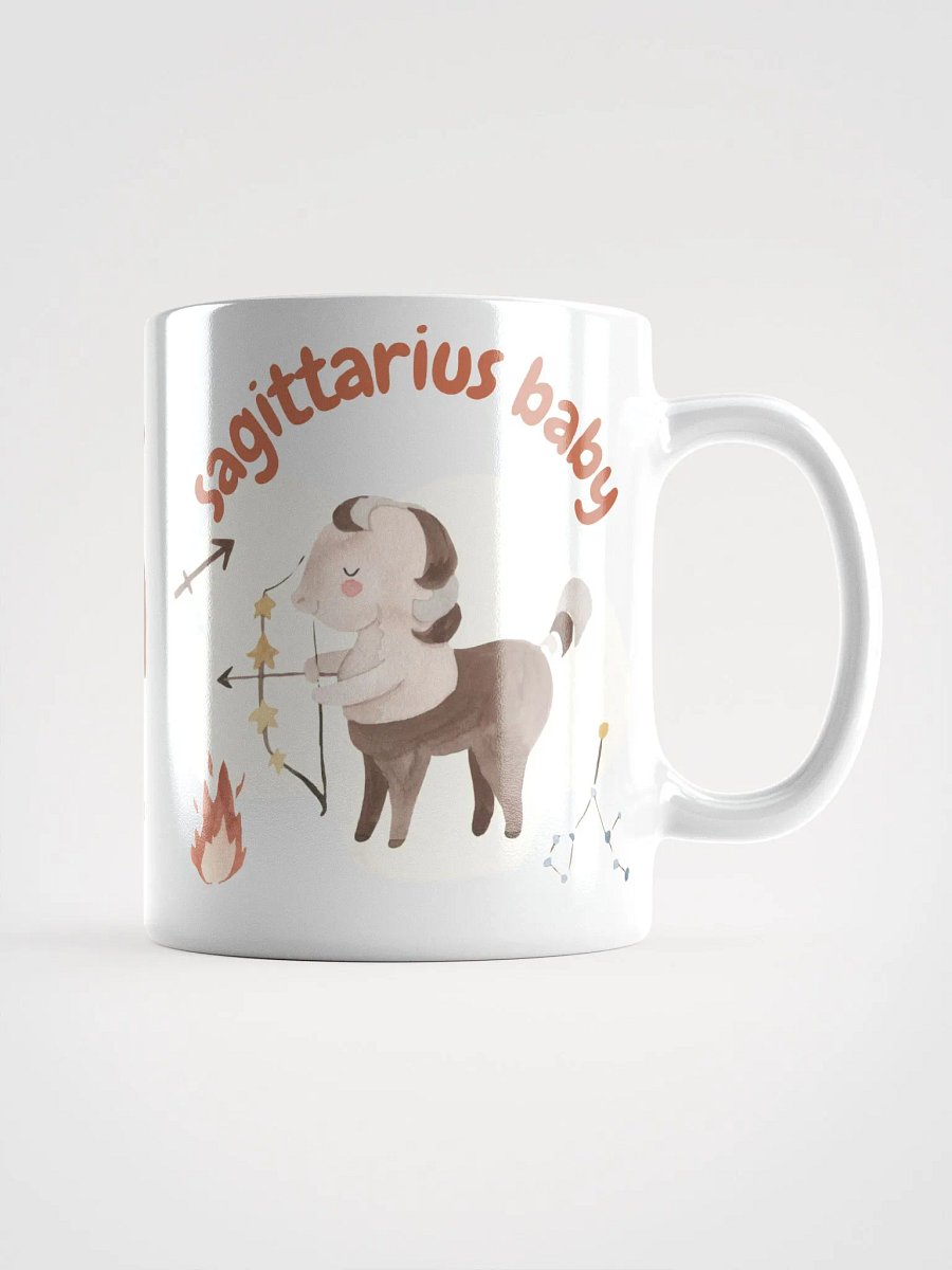 Sagittarius Baby November 22 – December 21 WHITE GLOSSY MUG Baby Gift, New Mom Gift, Fun Astrology Gift product image (2)