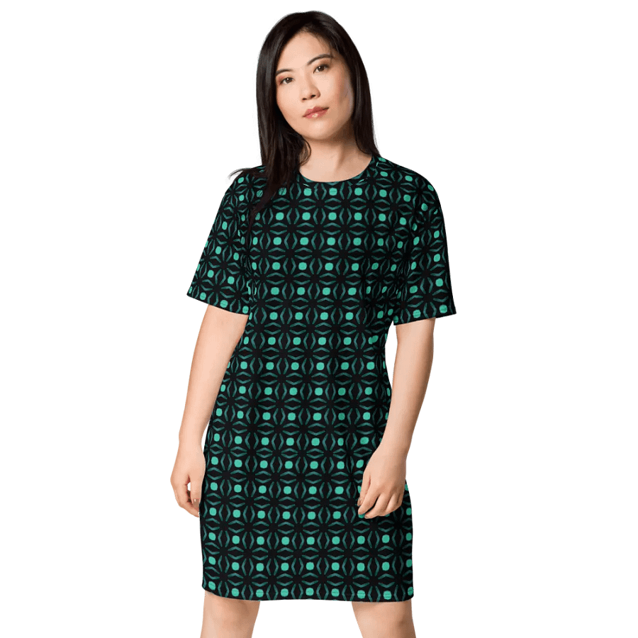 Abstract Repeating Values T Shirt Dress product image (4)