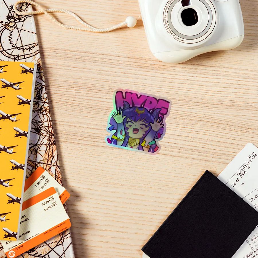 CosmicChroma - Vtuber HYPE Twitch Emote - Holographic Sticker product image (7)