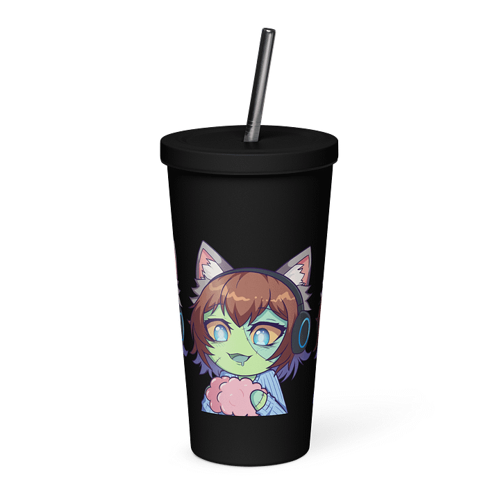 Zombie Cat Tumbler w/ Straw product image (1)