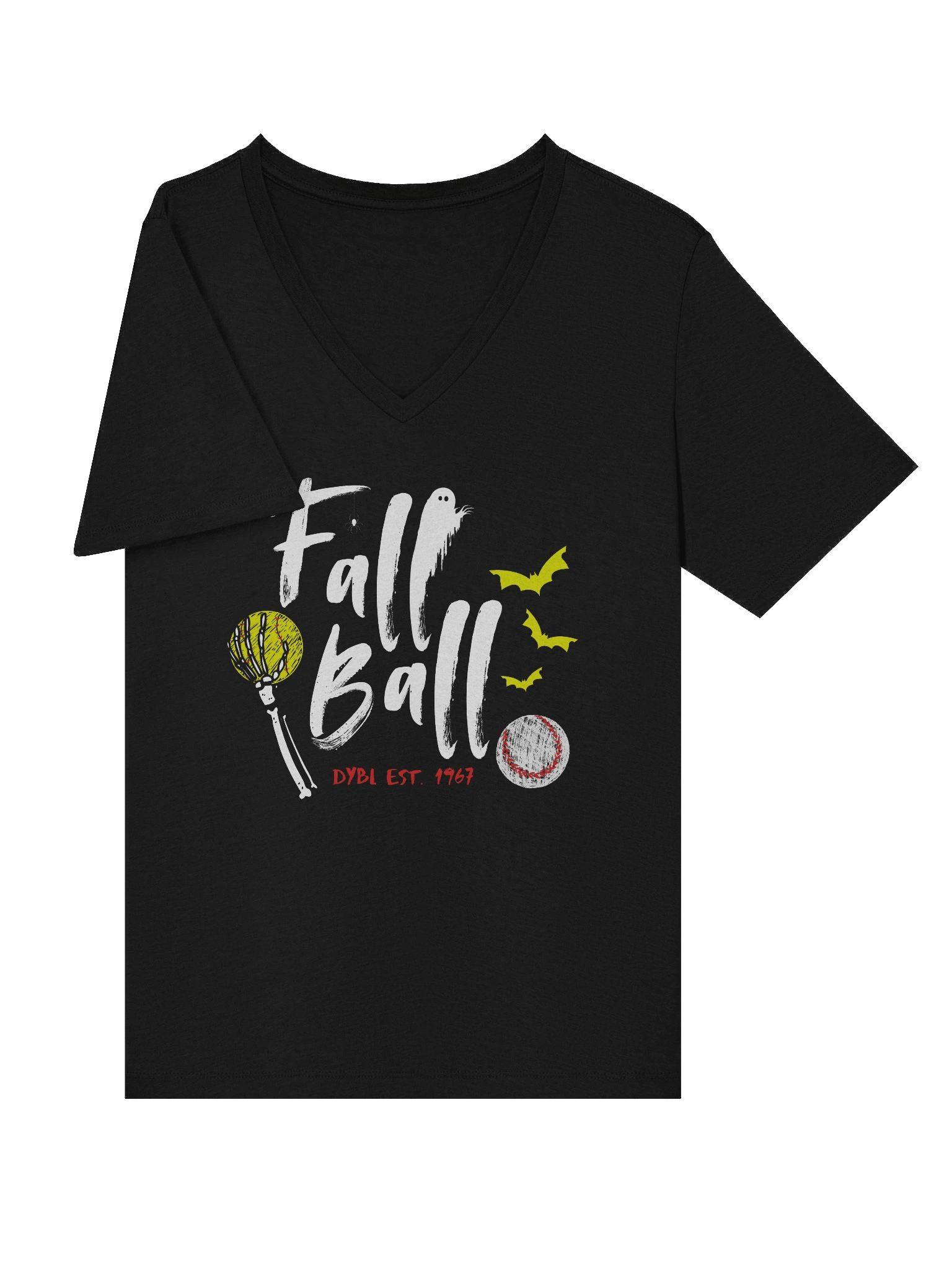 Adult 'Fall Ball' Women's V-neck T-shirt product image (5)