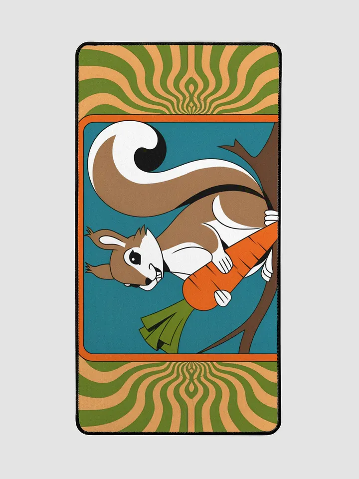 desk mat: Trippy vibe, pooky in a tree with a carrot. psychedelic product image (2)
