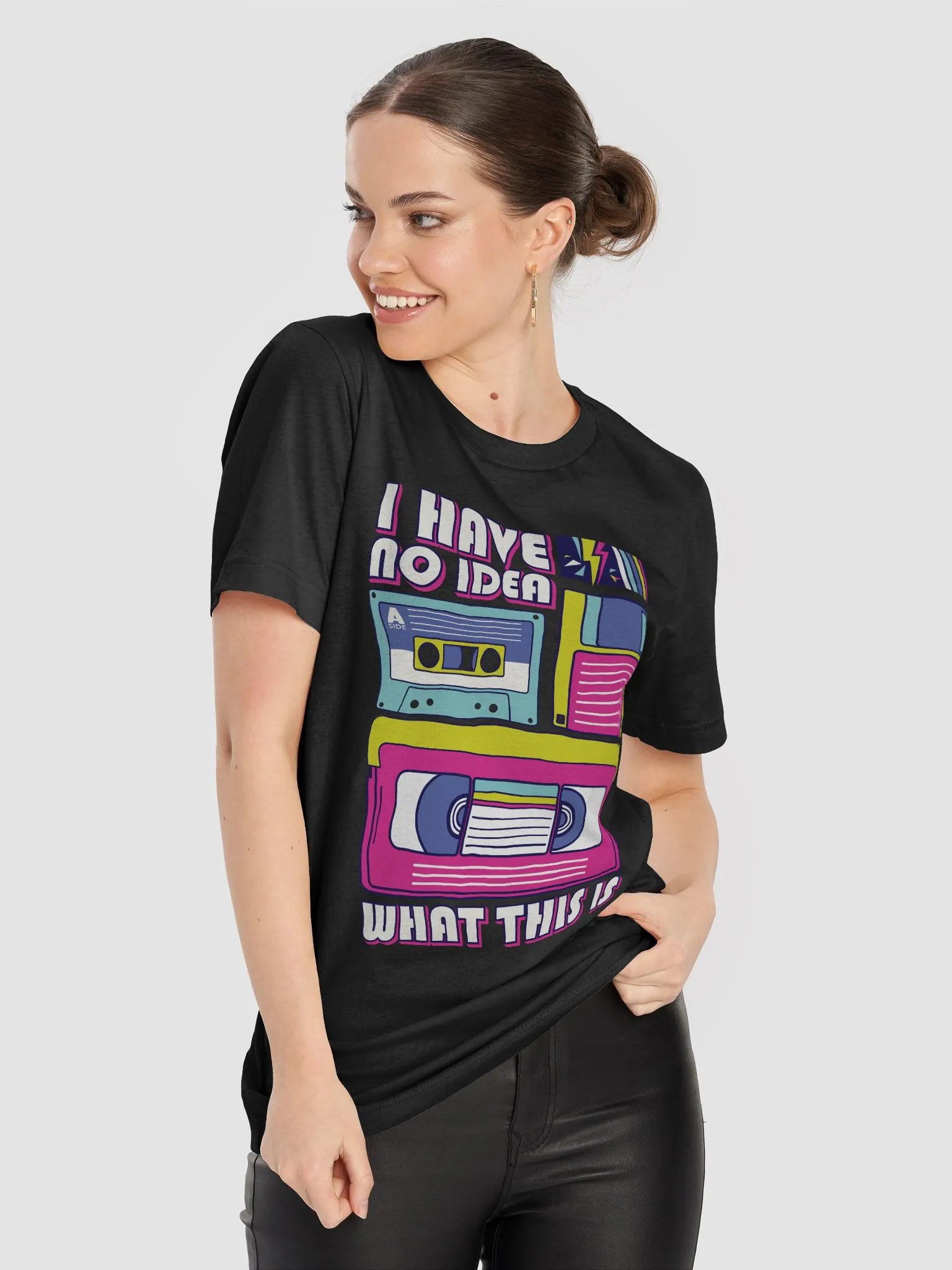 I Have No Idea What This Is 80s, 90s, Cassette, Videotape, Floppy Disk Retro Theme T-Shirt product image (55)