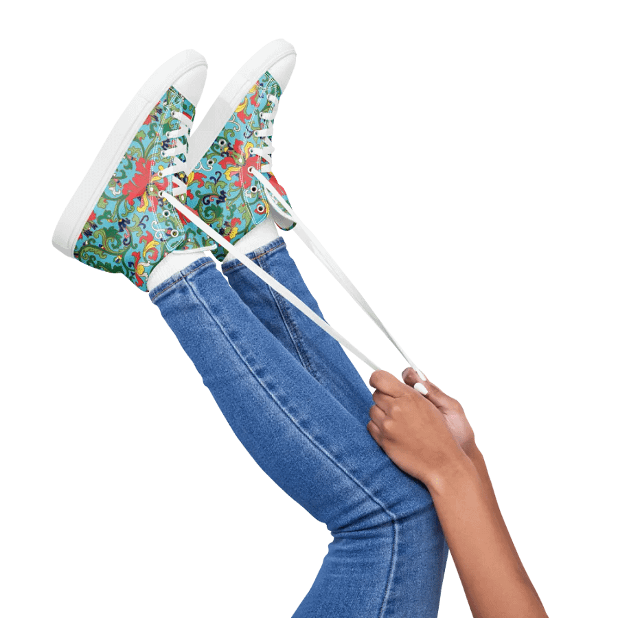 Ornate Vines Women's High Top Canvas Shoes product image (4)