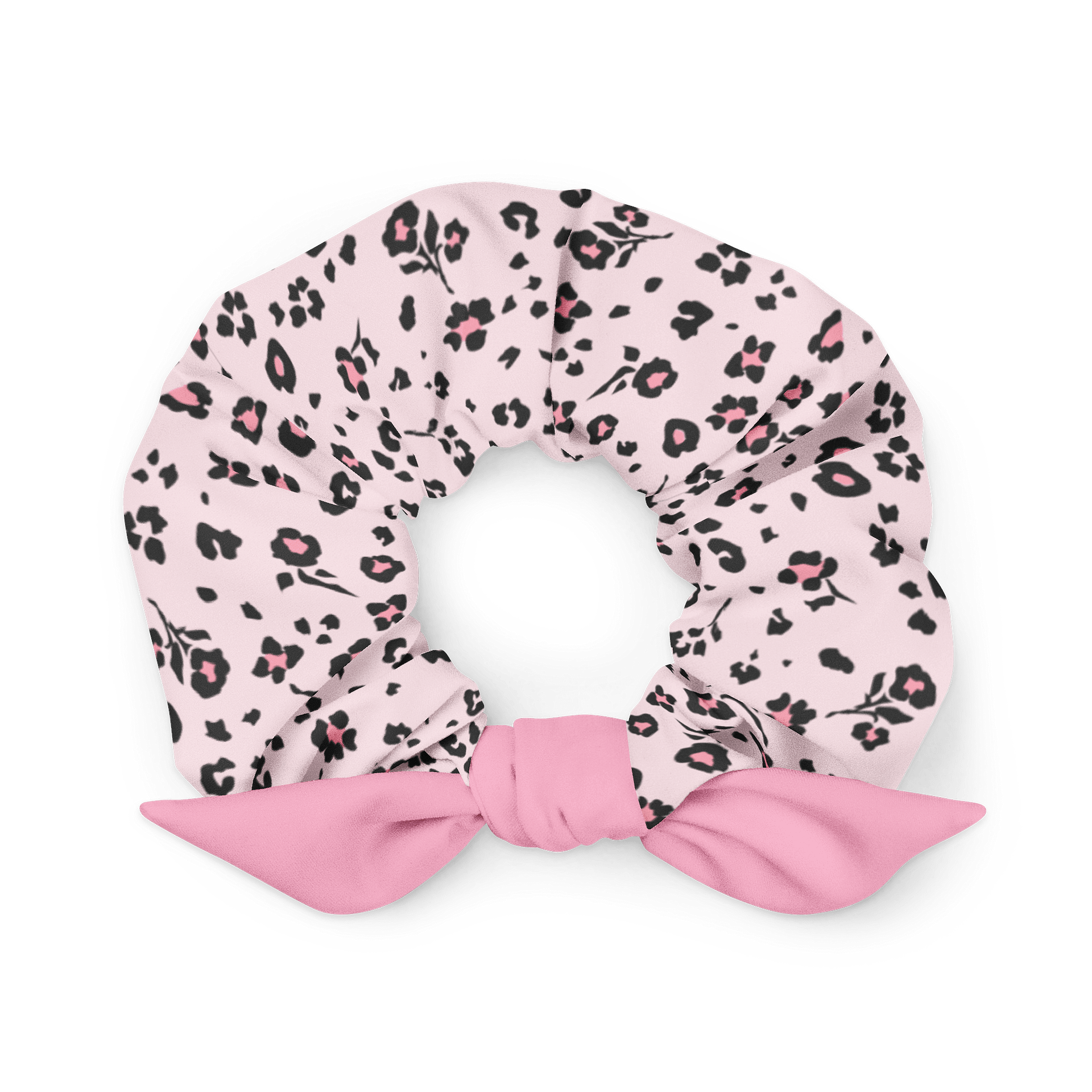Blush Bloom Eco Scrunchie with Bow | Sustainable Hair Accessory product image (1)