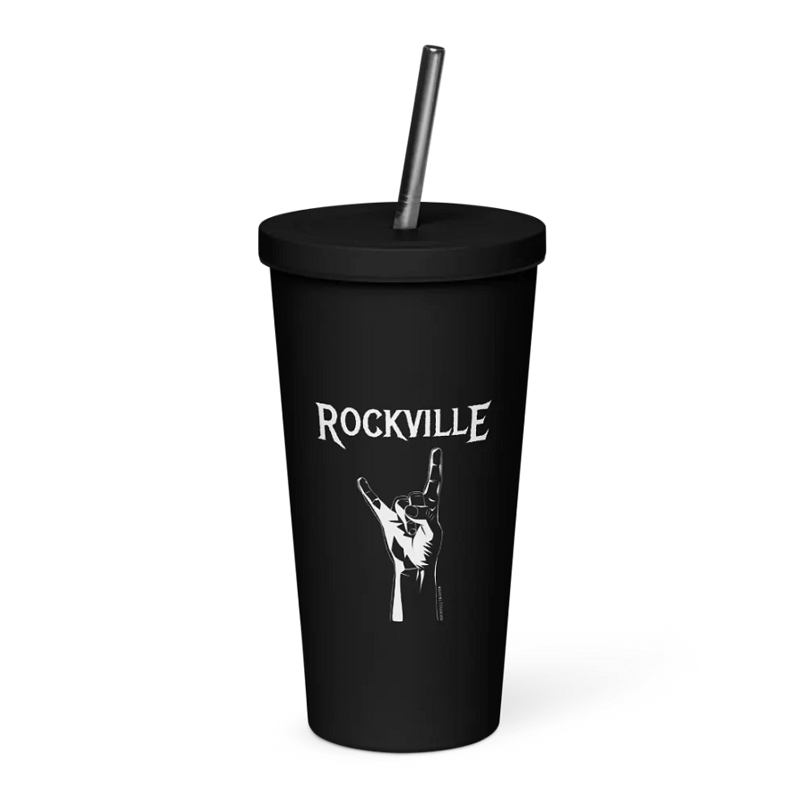Rockville Insulated Tumbler With Straw product image (1)