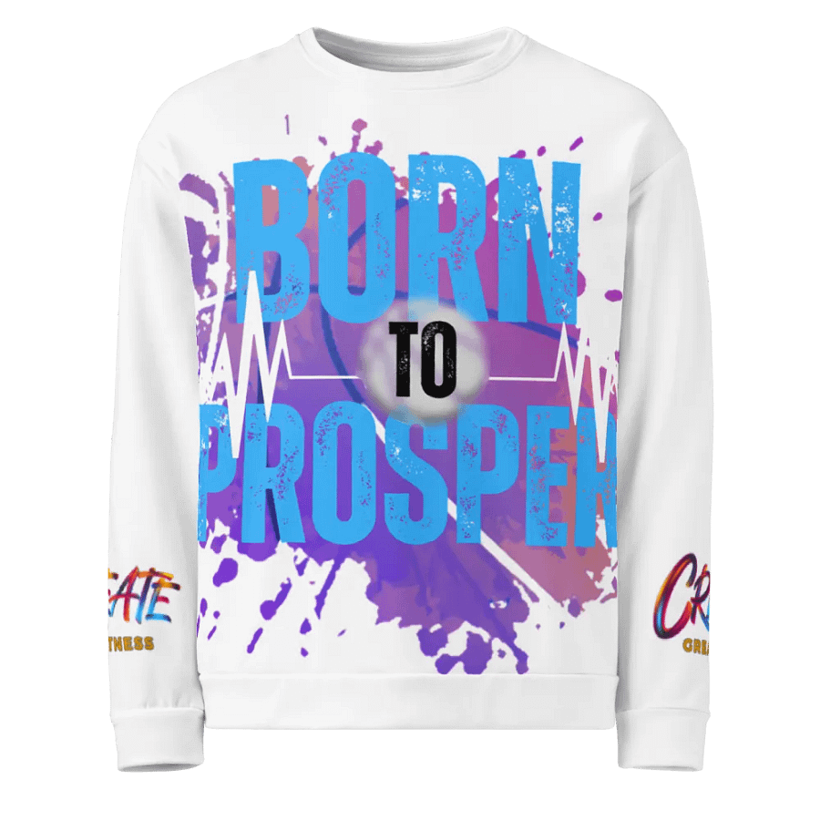 Born to Prosper Vibrant Visionary All-Over Print Sweatshirt product image (1)