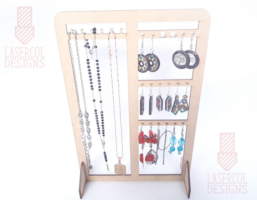 Earring Necklace Holder Stand - Laser Cut Files product image (4)
