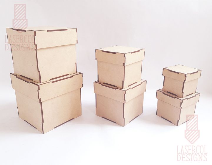 Boxes Bundle (Set 1-2-3-4) - Laser Cut Files product image (2)