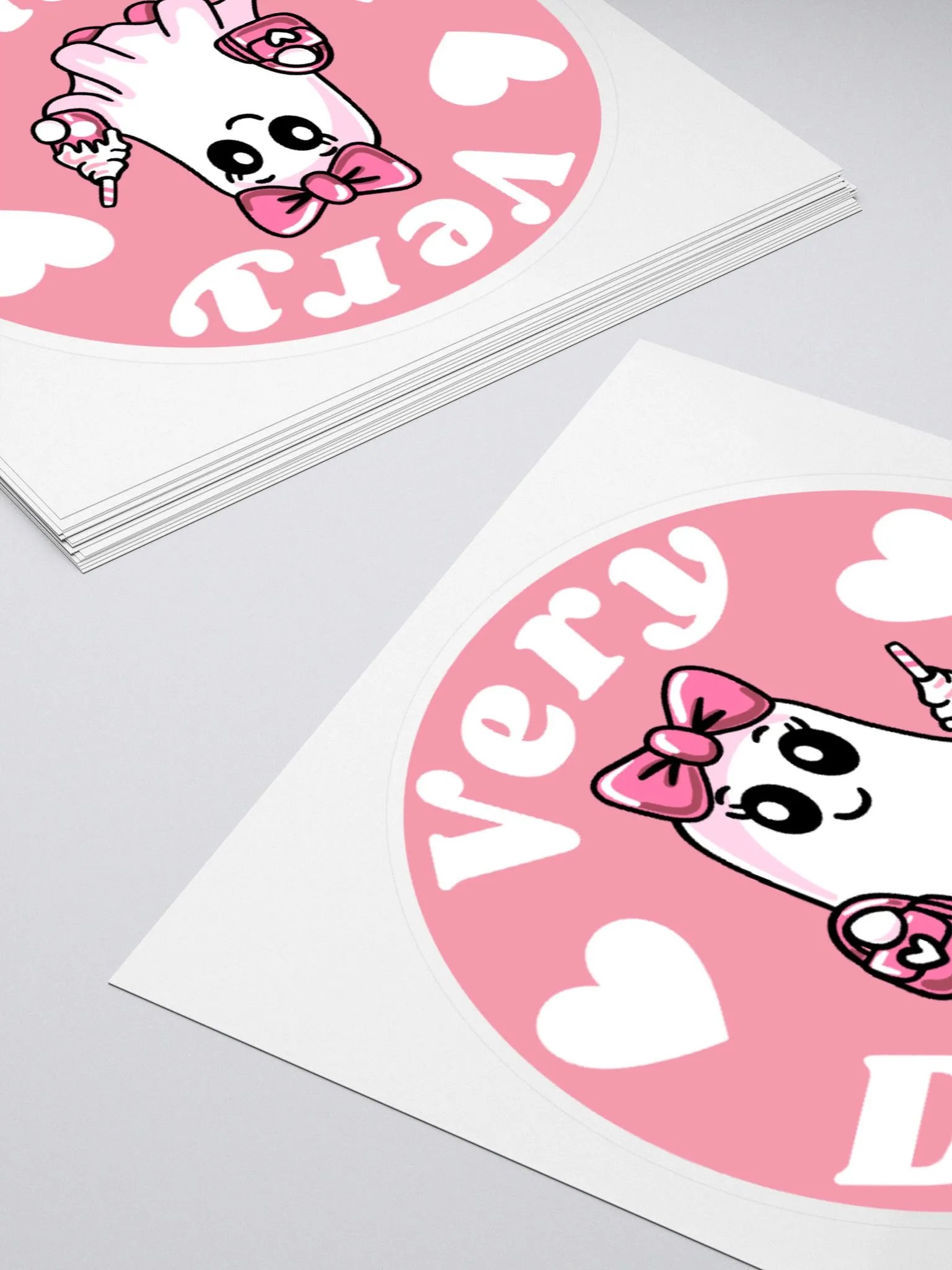 Very Demure Cute Ghost Circle Sticker product image (4)