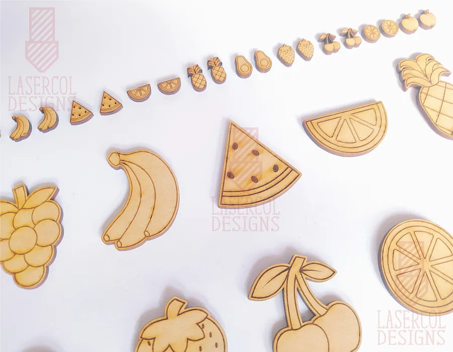 Fruits Cut Outs and Stud Earrings - Laser Cut Files product image (6)