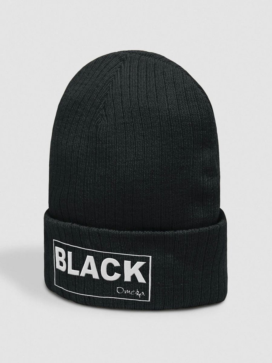 Black By Omega - White | Ribbed Knit Beanie product image (2)