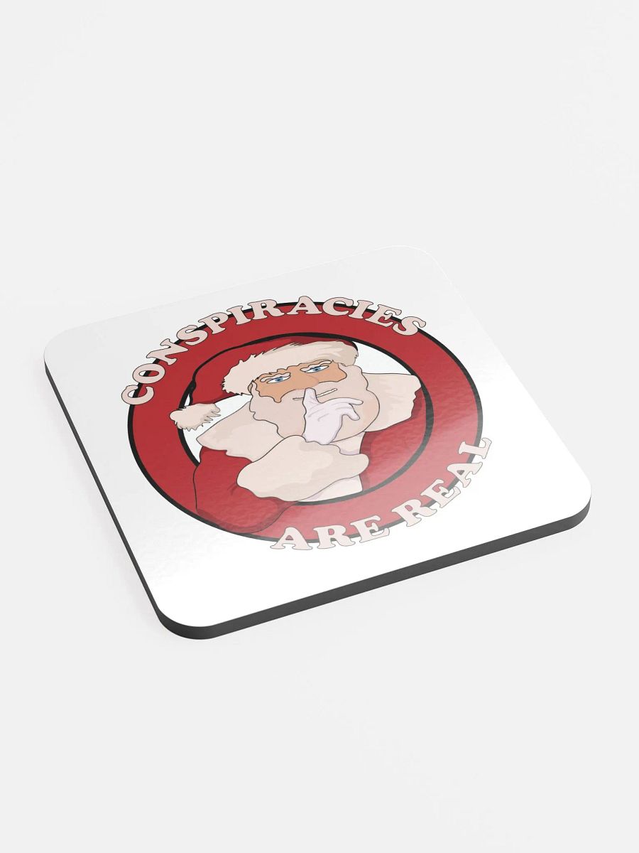 Conspiracies Are Real - Santa Claus - Glossed Cork Coaster product image (3)