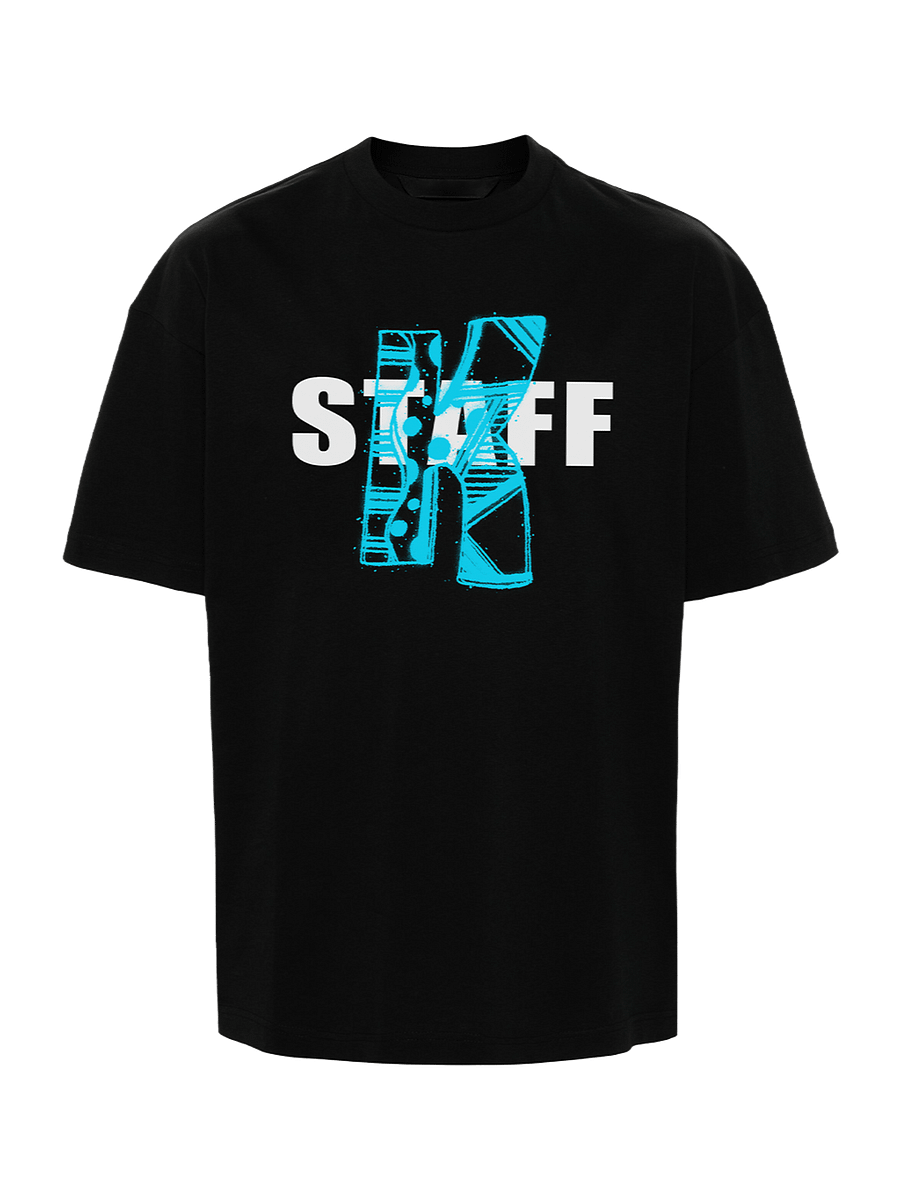 Graffiti Spray Staff Print Logo T-shirt product image (1)
