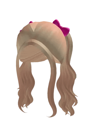 Cabelo loiro fofo com laço rosa product image (1)
