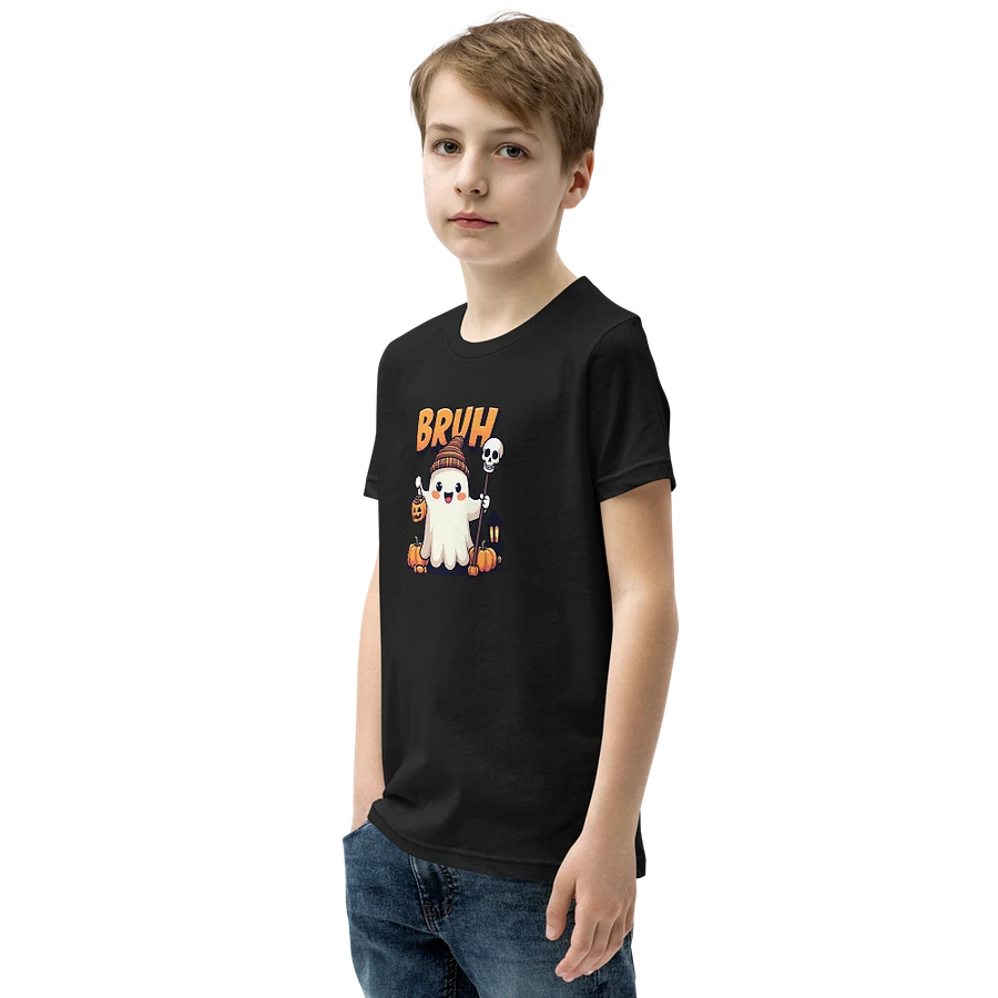 Spooky Ghost Bruh Halloween Youth T-Shirt product image (8)