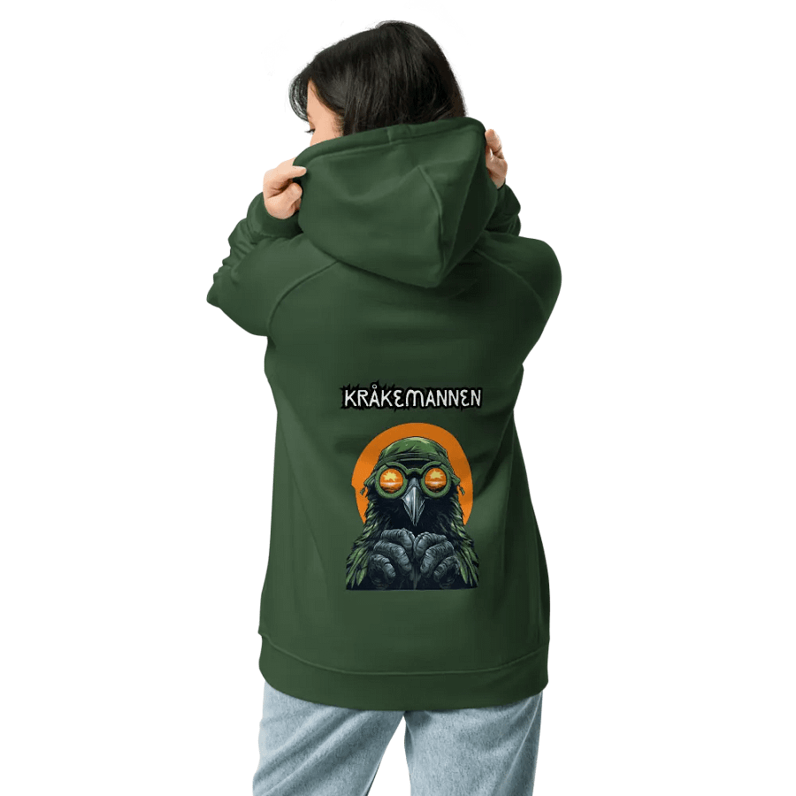 Unisex Eco Raglan Hoodie 💚 THE NORWEGIAN CROW MAN product image (10)
