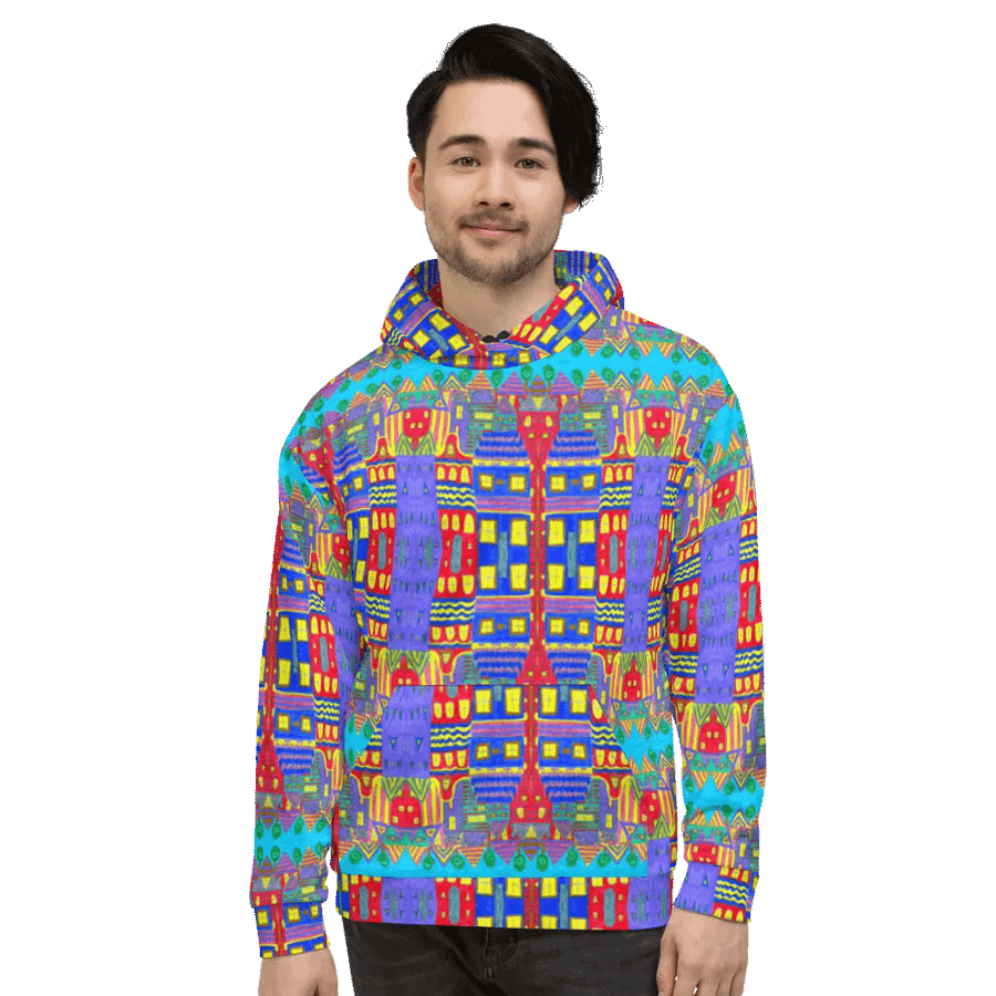 Abstract Playful Houses #2 Unisex Pull Over Hoodie product image (5)
