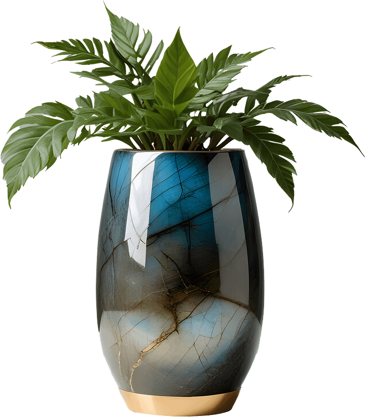 Stellar Luxe – Radiant Labradorite Vase PNG product image (1)