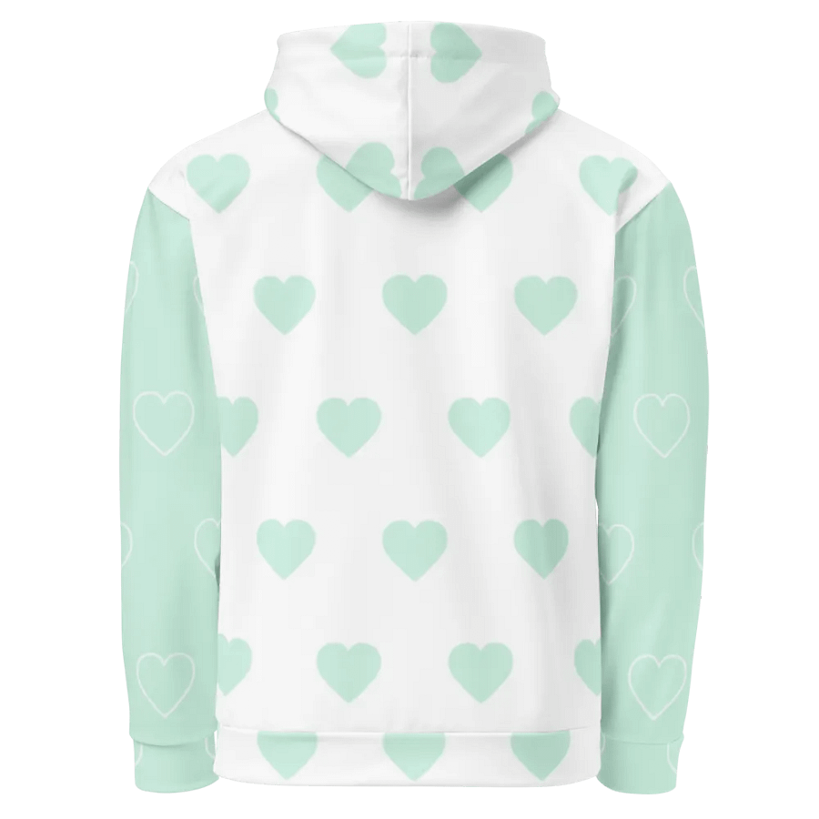 Lingling Kwong Heart Design Unisex Hoodie (White & Blue) product image (9)