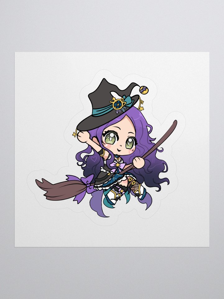 "Chibi Flying Broomstick" Constellation Sorceress Starfire Sticker product image (2)