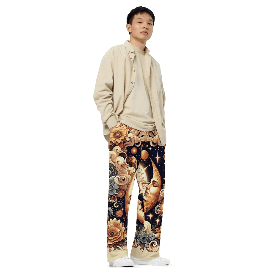All-Over Print Unisex Wide-Leg Pants product image (3)