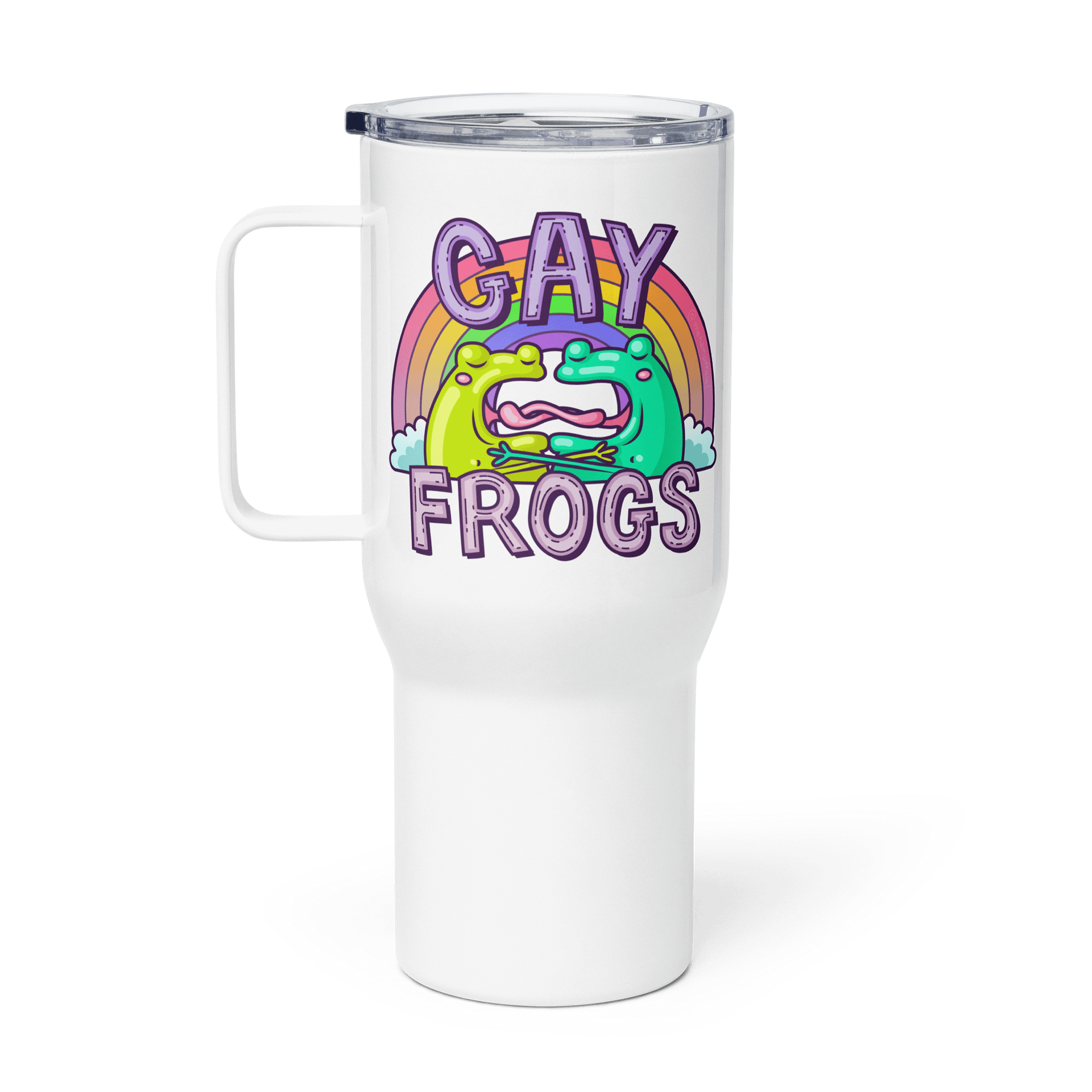 Gay Frogs Travel Mug with Handle product image (1)
