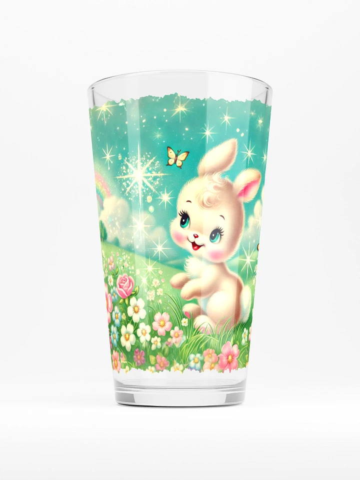 Rainbow Bunny 16 oz Glass product image (1)