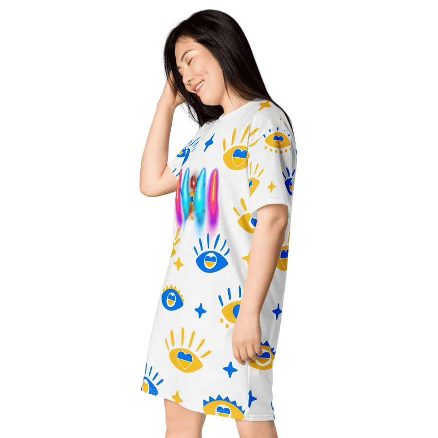 11:11 Evil Eye Divinely Protected All-Over T-Shirt Dress product image (4)