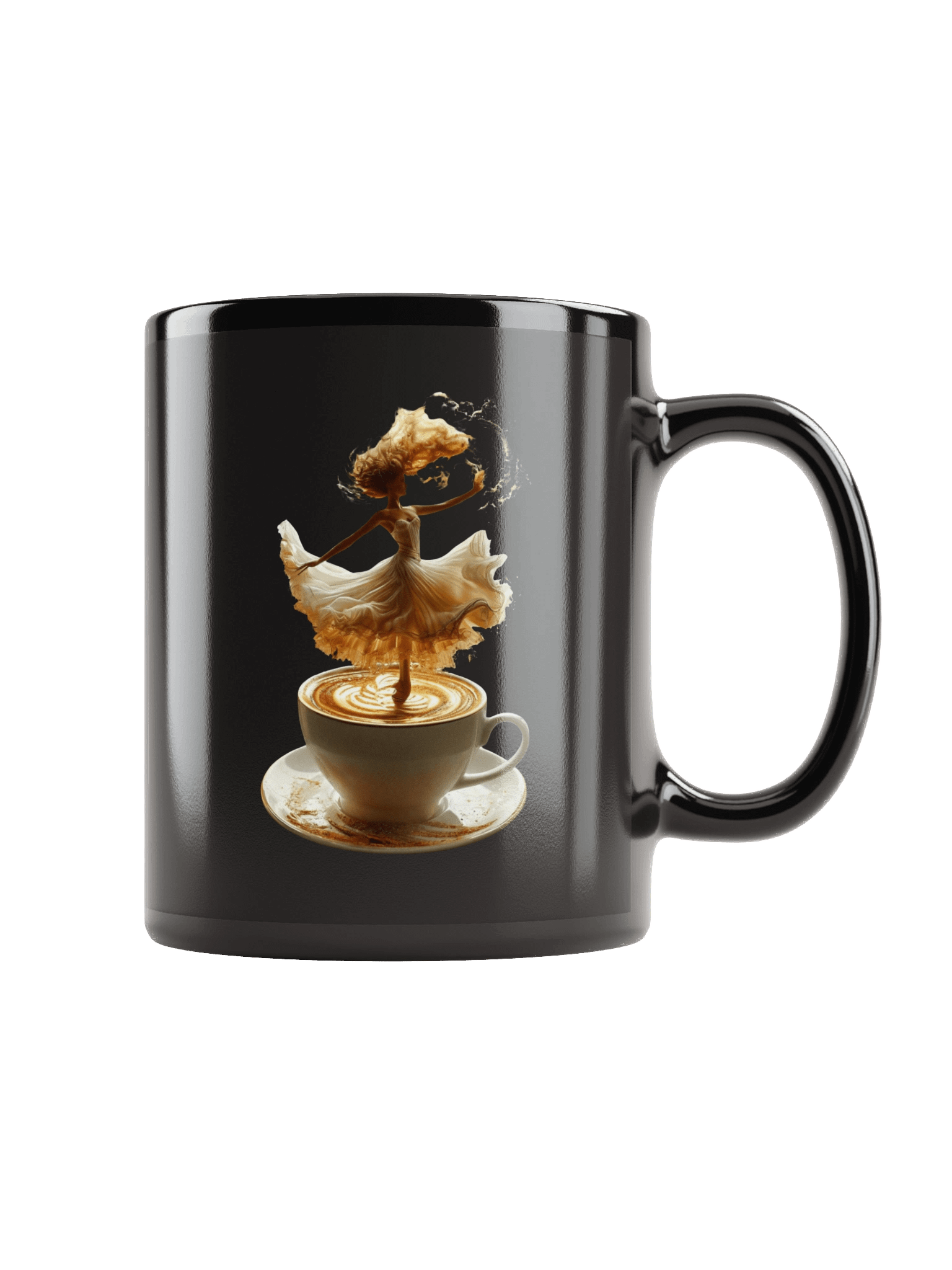 Dancing Woman Black Coffee Mug product image (1)