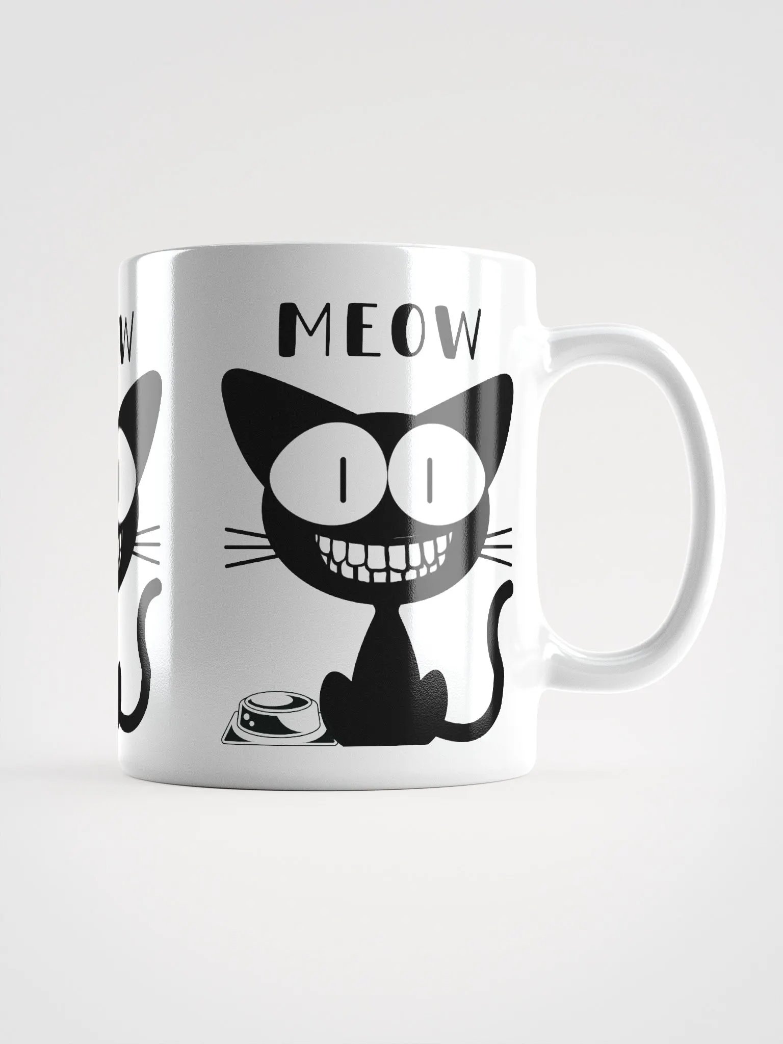 SMILING BLACK CAT, MEOW product image (1)