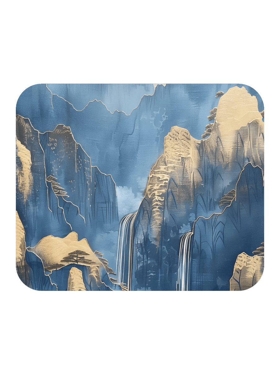 Blue and Gold Mountains Mouse Pad by Treasure Pie product image (2)