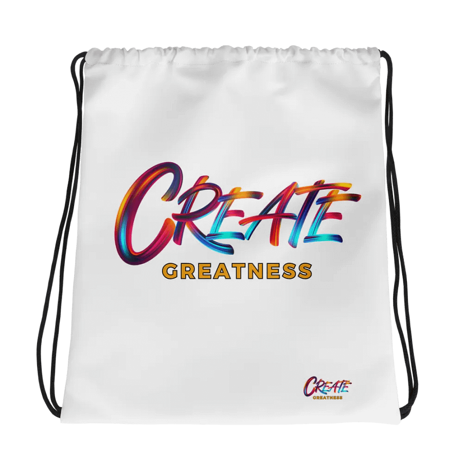 Create Greatness Full Print Drawstring Bag product image (1)