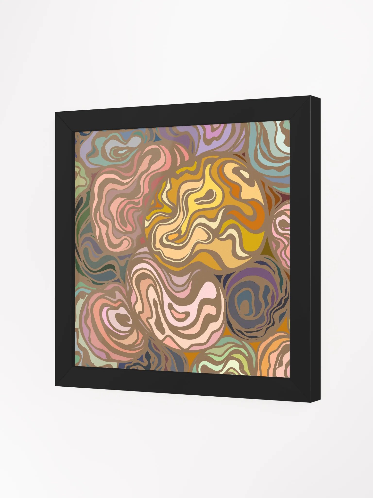 Swirling Topography Framed Poster - Stones No. 1 product image (20)