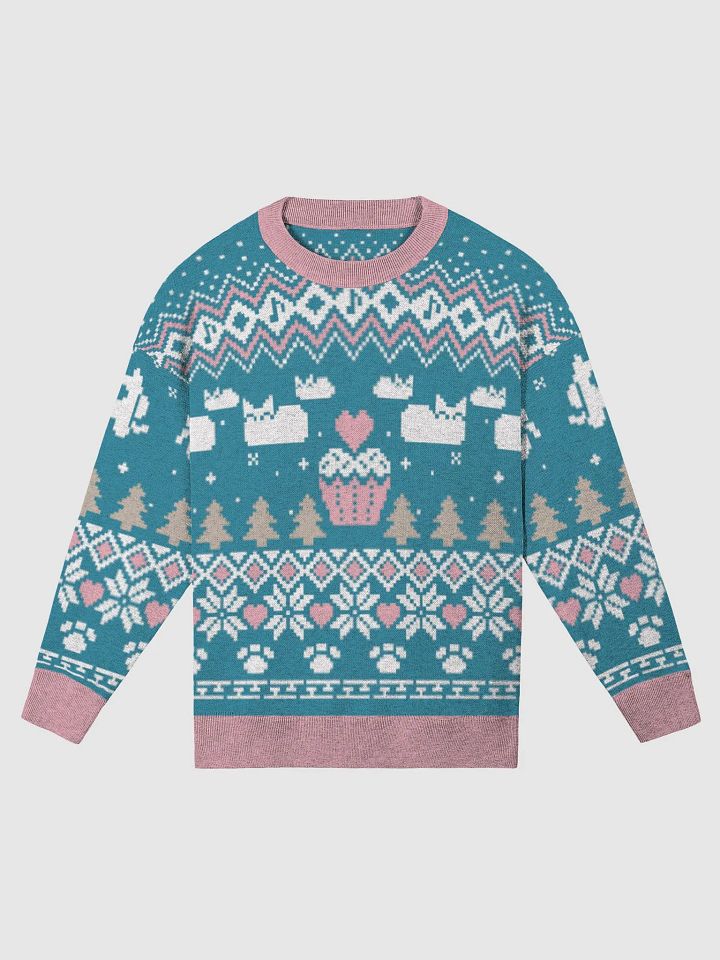 Cozy Cake Relaxed Fit Sweater - Cyan product image (1)