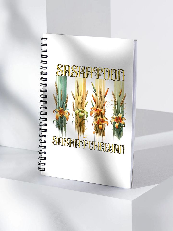 Saskatoon Saskatchewan 4 Vertical Tiger Lily Wheat Splendor Spiral Notebook product image (1)