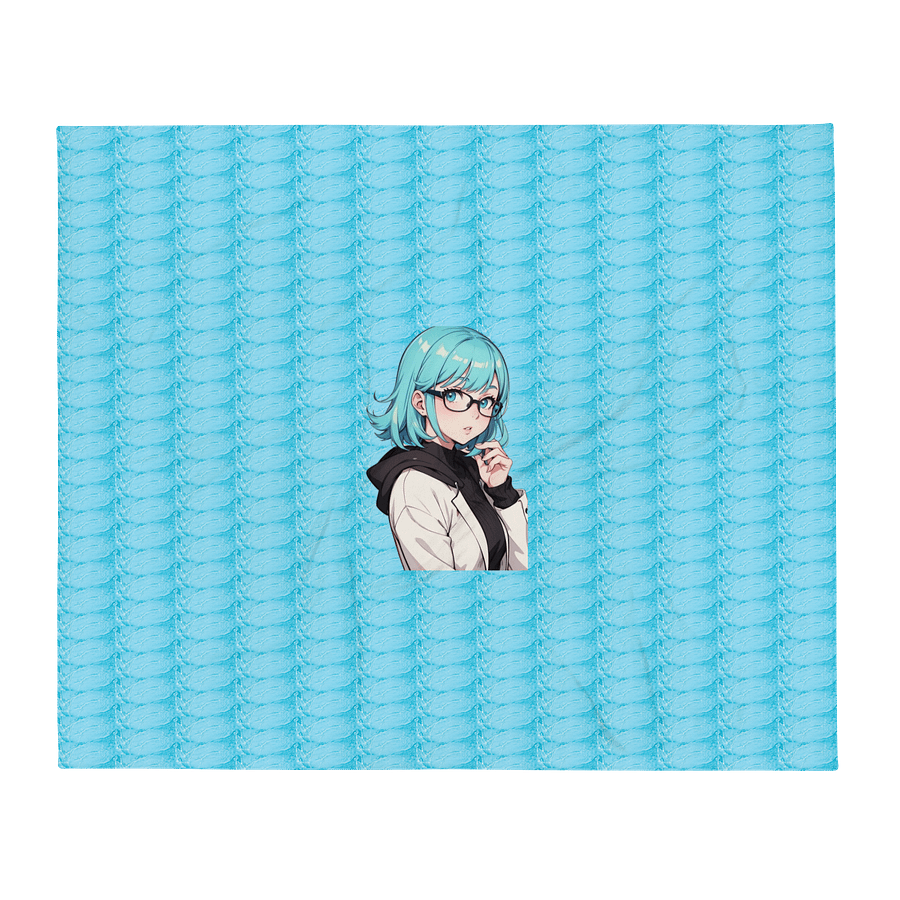 (Aqua WAIFU) K Throw Blanket product image (1)