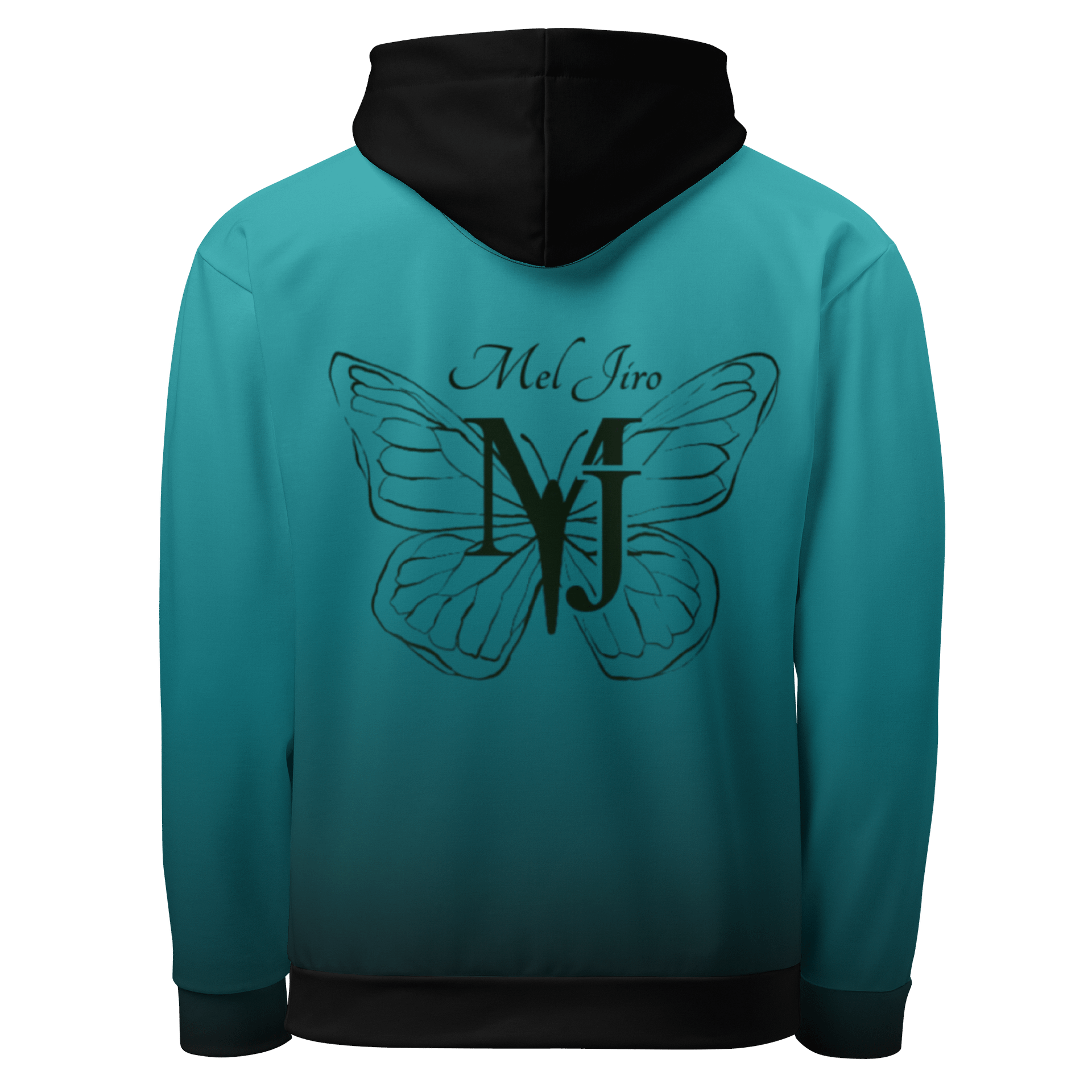 Meljiro Cyan Gradient NLE Hoodie – Fresh Color, Fierce Energy product image (3)